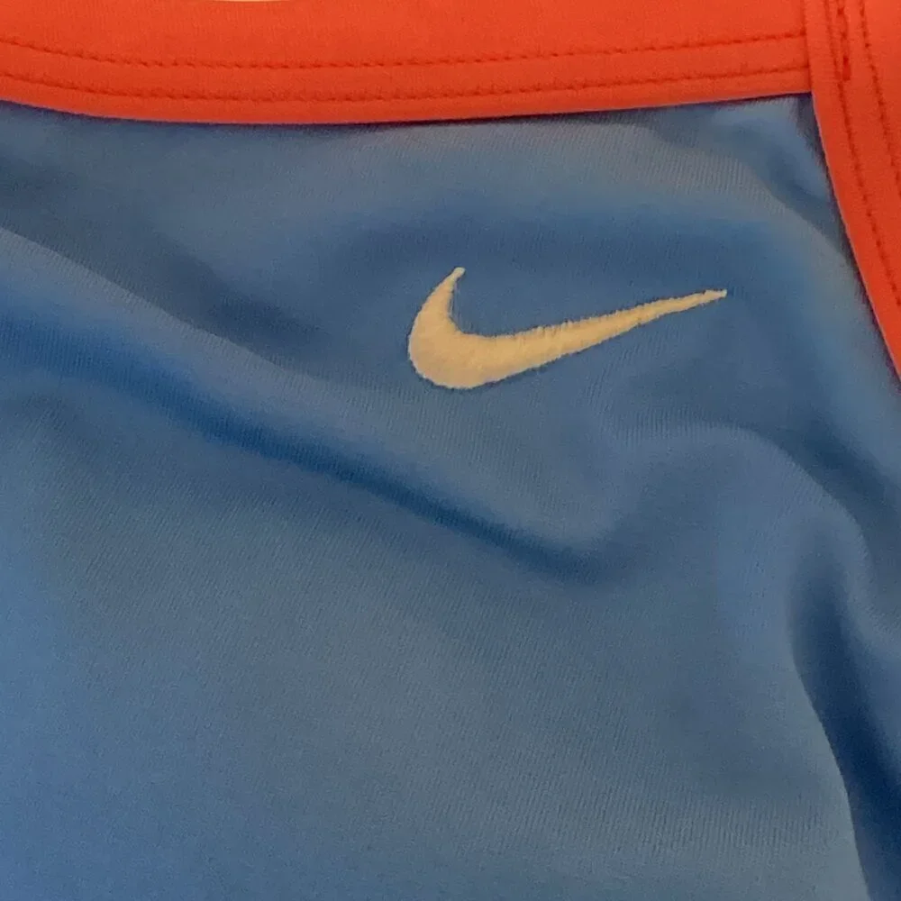 Nike Girls One-Piece Racerback‎ Swimsuit Sky Blue and Pink Sz 14 282i